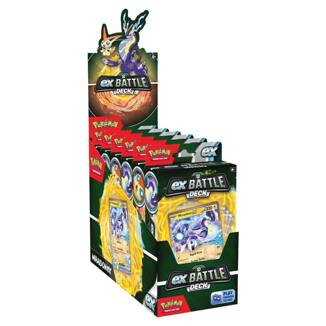 Pokemon EX Battle Deck: Victini EX & Miraidon EX 6 Deck Display