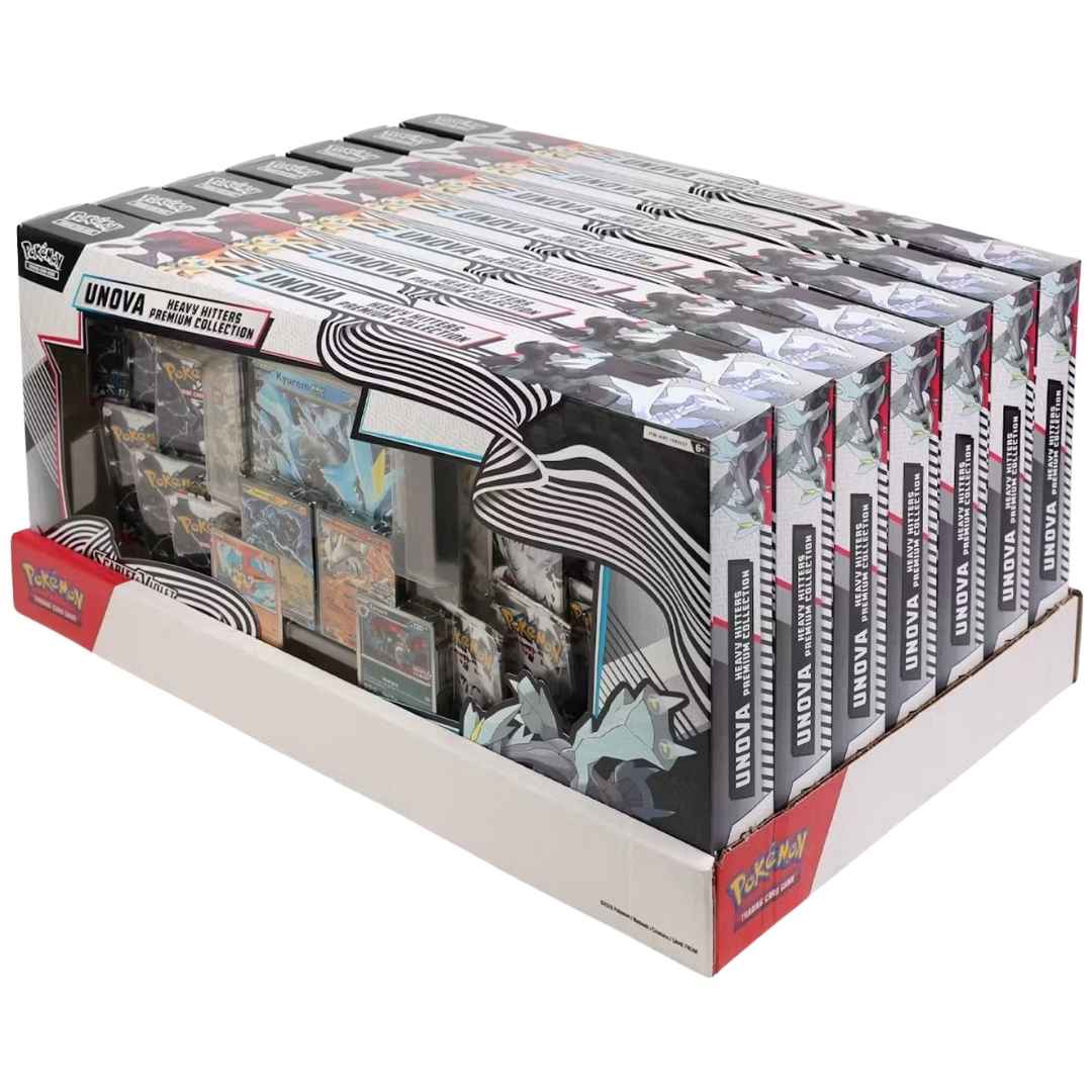 Pokemon Scarlet & Violet: Black Bolt & White Flare Unova Heavy Hitters Premium Collection 7-Box Display