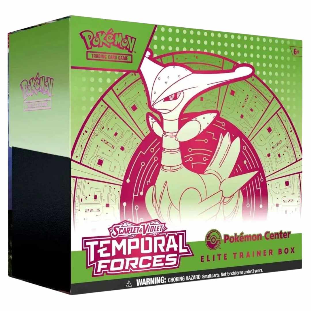 Pokemon Scarlet & Violet Temporal Forces Elite Trainer Box(COMBO ROARING WAKE + IRON LEAVES)