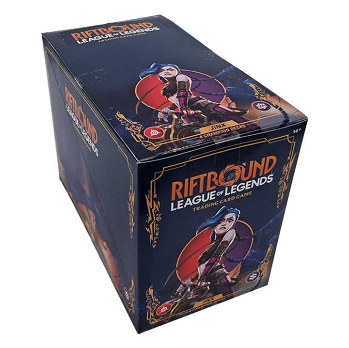 Riftbound League of Legends Jinx Champion 4-Deck Display Box